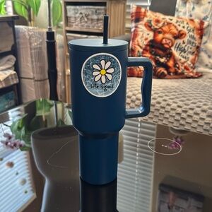 Blue Tumbler with Handle